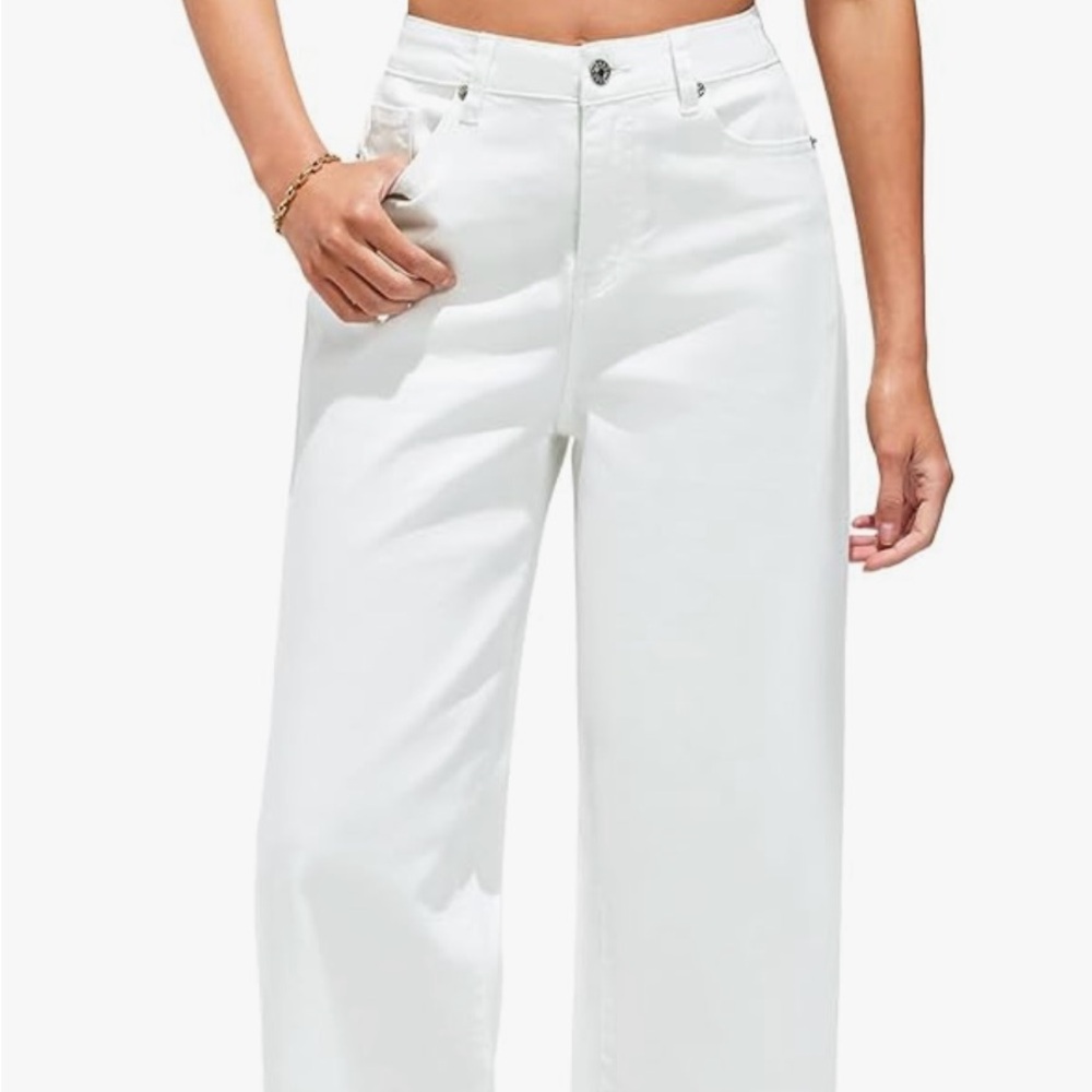 Women's White Wide Leg Jeans
